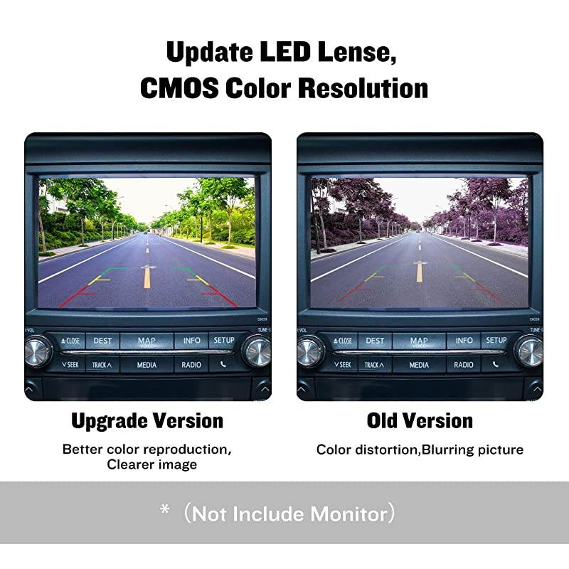 Backup Camera, License Plate Frame Car Rear View Camera with 170 Degree Viewing Angle & 7 Bright LED,  Universal Night Vision Waterproof High Sensitive Vehicle Reverse Camera