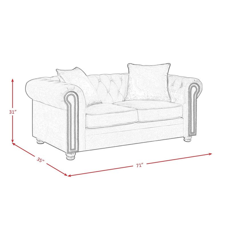 2pc Gramercy Tufted Living Room Set Navy Blue - Picket House Furnishings