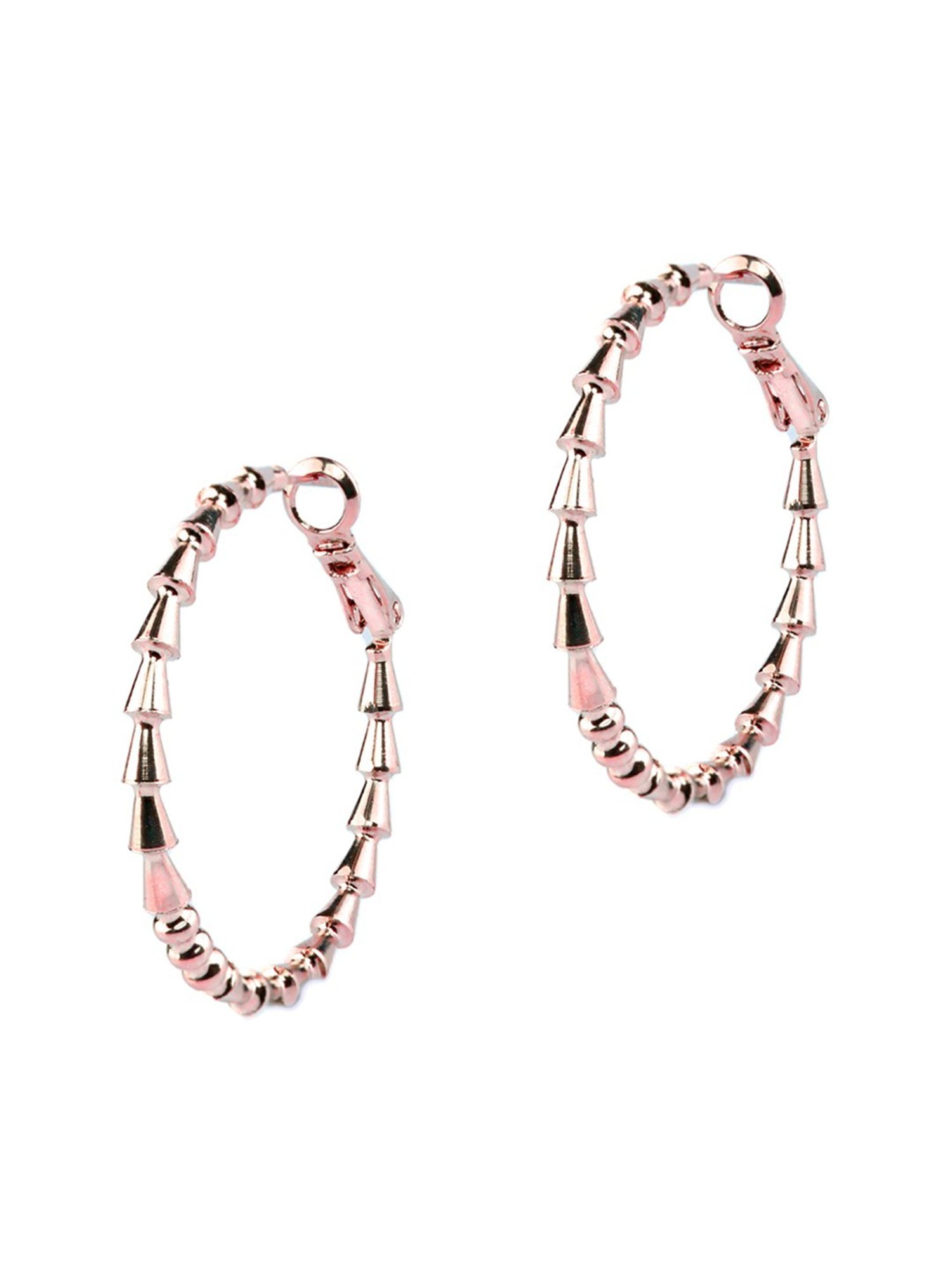 Priyaasi Modern Rose Gold Hoop Earrings