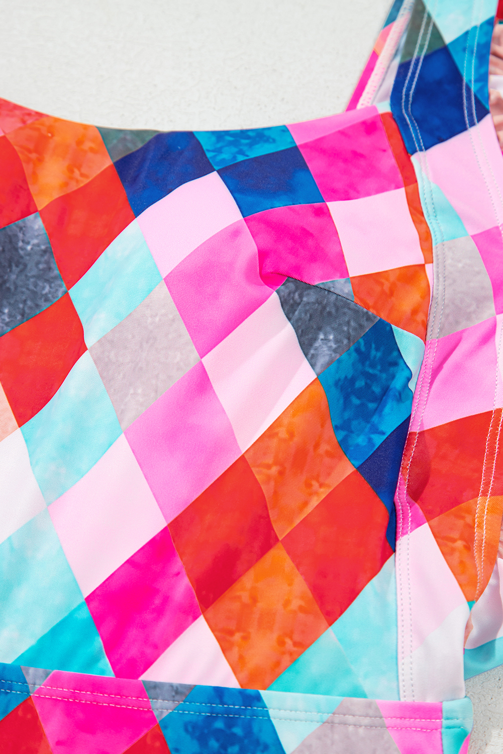 Black Plant Print Zip Front Half Sleeve One Piece Swimsuit