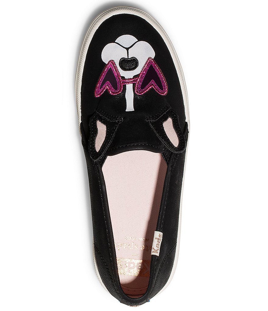 Keds Keds x kate spade new york Girls' Double Decker Leather Slip-On Sneakers (Youth)