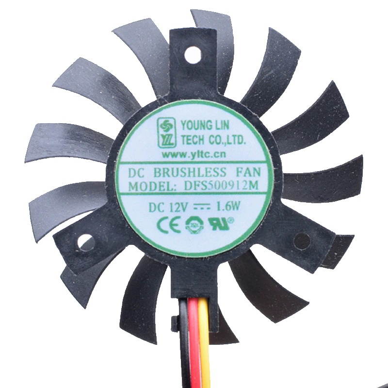 DFS500912M 12V 1.6W diameter 45mm hole distance 27mm industrial computer router heat sink graphics card cooling fan