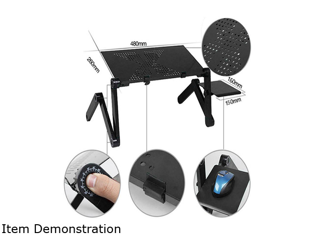 RAITVER Adjustable Laptop Stand,Portable Laptop Table Stand with CPU Cooling Fans,for Bed Lap Workstation Desk,Detachable  Mouse Pad, Foldable Book Stand Notebook Holder Sofa, Bed Table Office Tray