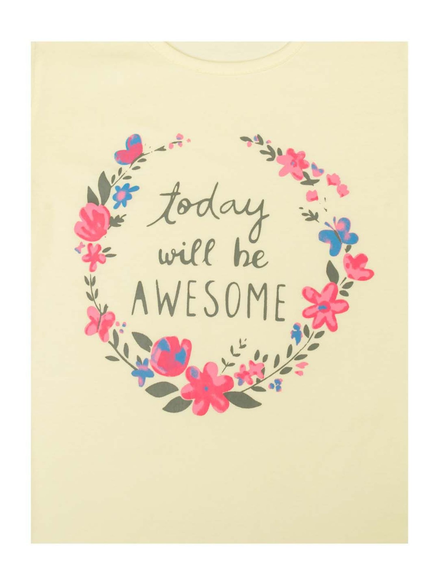 Todd N Teen Kids Baby Yellow & Blue Cotton Printed T-Shirt & Pyjamas - Pack of 2