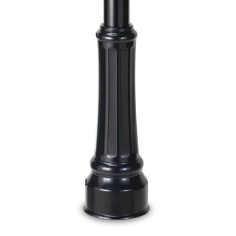 Architectural Mailbox In Ground Mailbox and Address Post with Decorative Cover Black