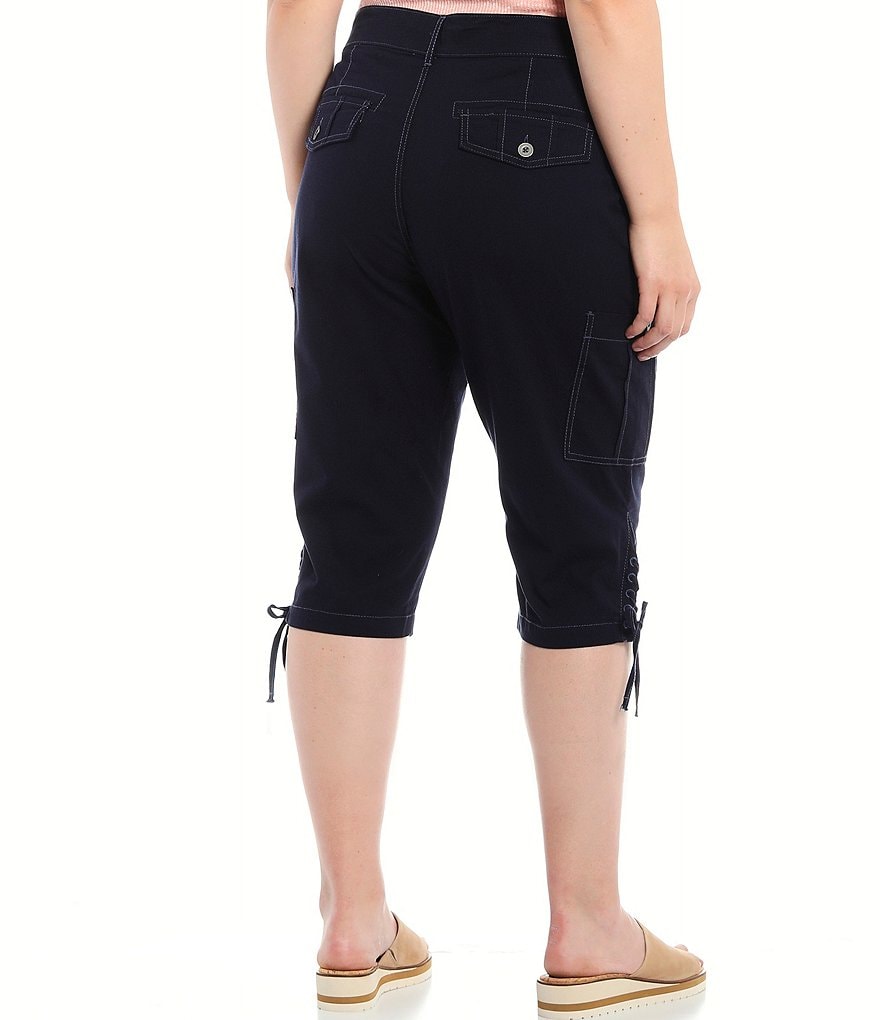 Code Bleu Plus Size Cropped Cargo Pants