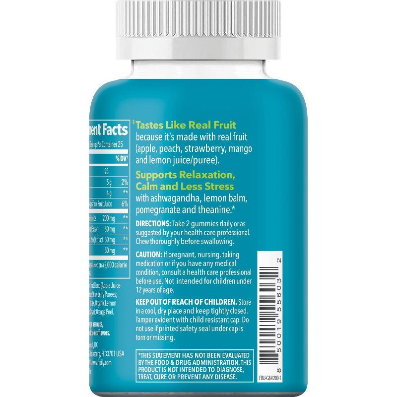 Fruily Organic Calm & Relaxed Real Fruit Gummy - 50ct