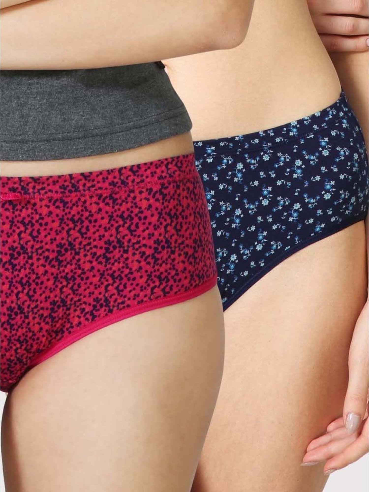 Van Heusen Assorted Color Cotton Printed Hipster Panties - Pack Of 2