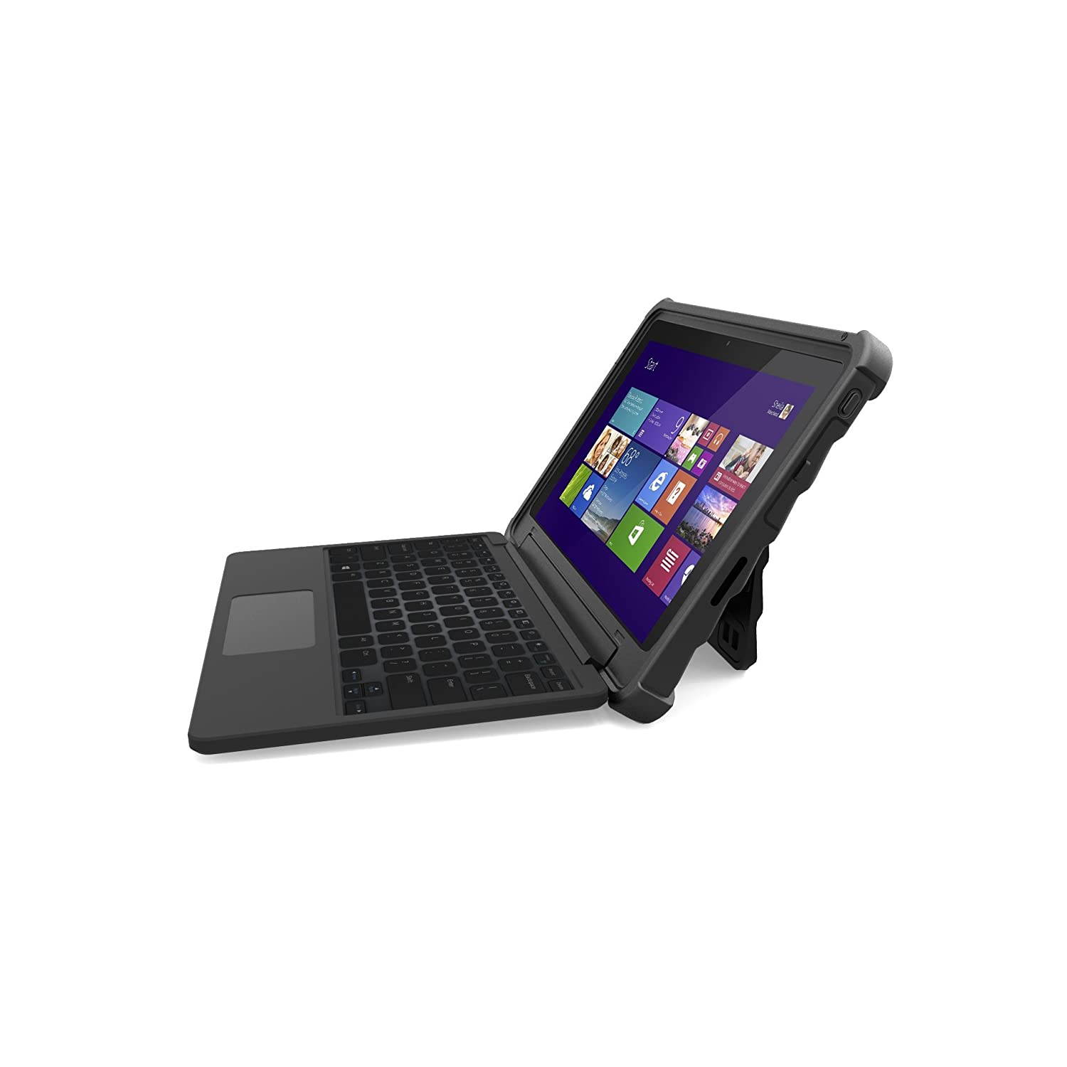Gumdrop Cases Hideaway Stand for Dell Venue 10 Pro 5056 Rugged Tablet Case Shock Absorbing Cover Black/Black 5056