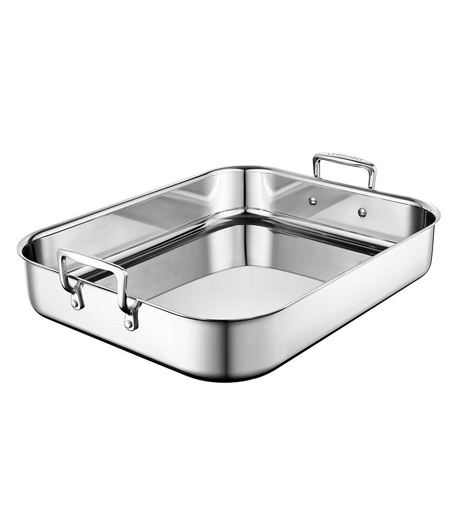 Le Creuset Stainless Steel Roasting Pan with Nonstick Rack