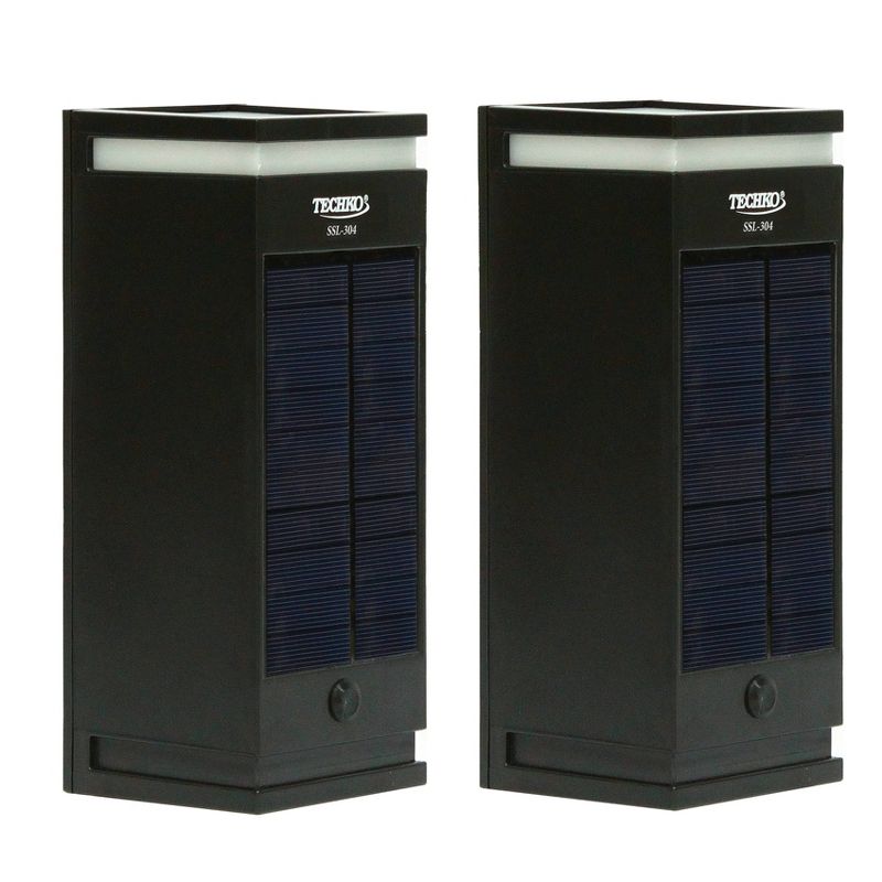 Solar LED Wall Lights Black - Techko