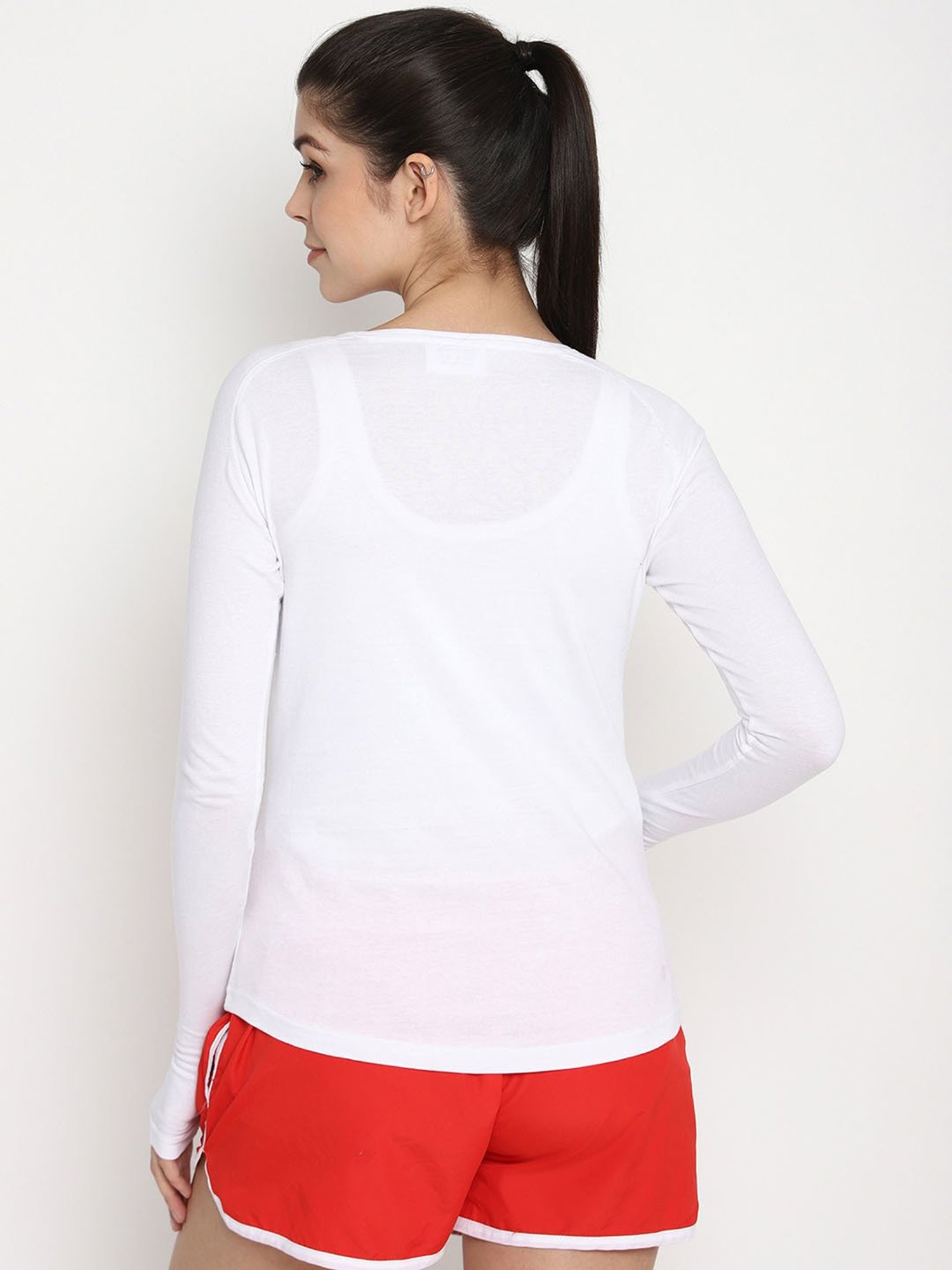 Appulse White Cotton Slim Fit T-Shirt