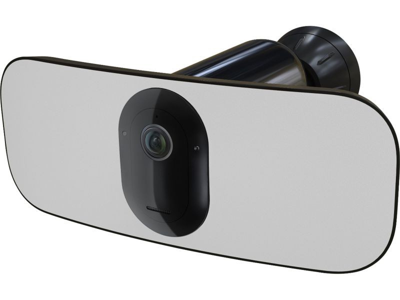 Arlo Pro 3 Floodlight Camera, Wire-Free Security Camera, 2K Video with HDR, Indoor/Outdoor Security Cameras, Color Night Vision, Spotlight, 160&deg; View, 2-Way Audio, Built-in Siren (Black)