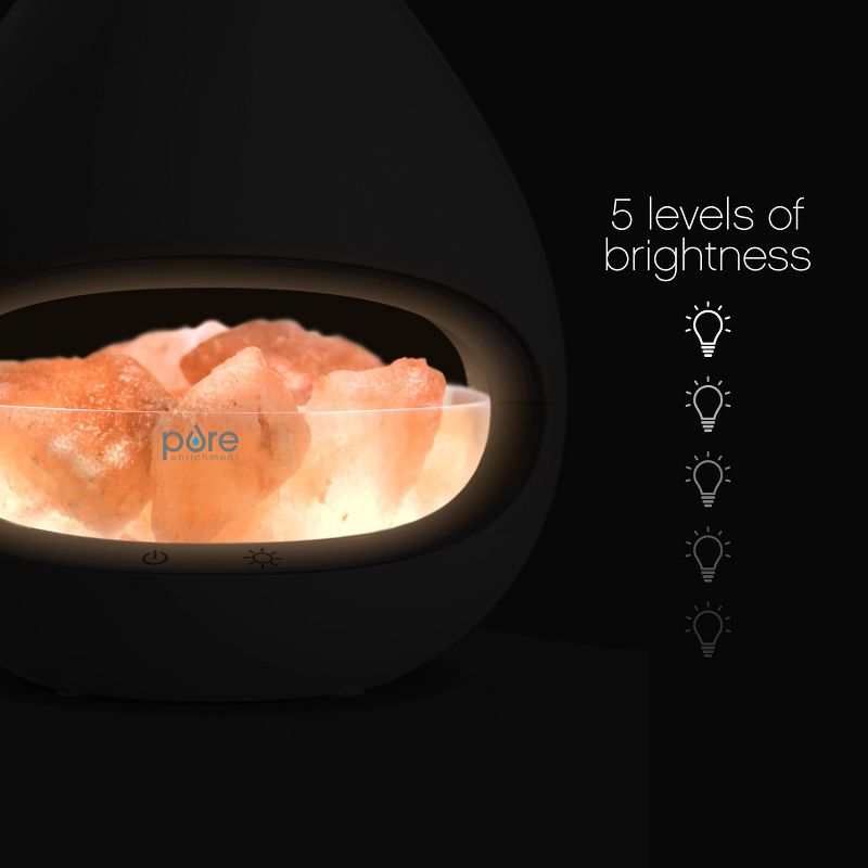 Crystal Himalayan Salt Rock Lamp and Ultrasonic Oil Diffuser - Pure Enrichment