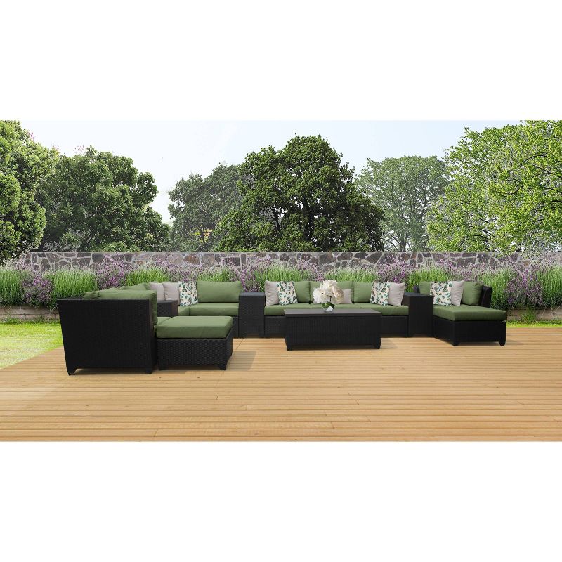 3pc Outdoor Wicker Conversation Set with Sofa Chairs & Table - Crestlive Products