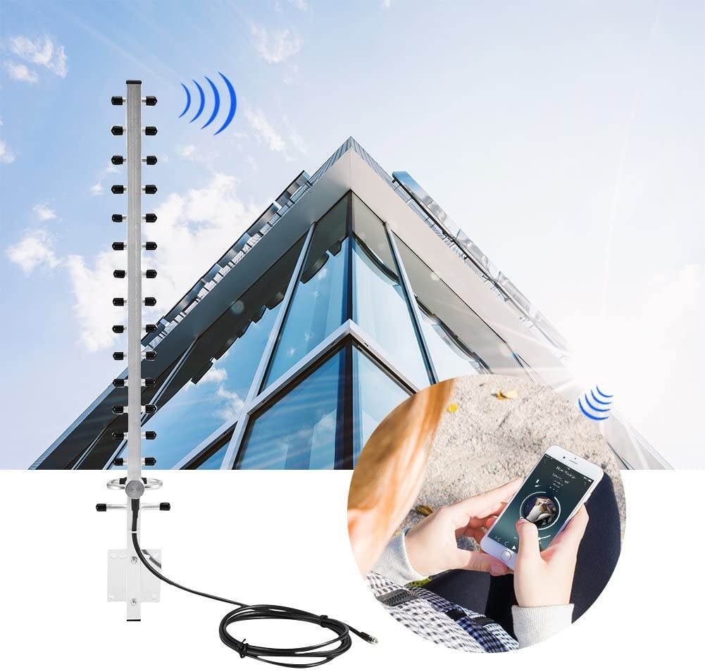 Yoidesu Directional Wireless Yagi Antenna 25dBi 2.4GHz WiFi Antenna with RP-SMA Connector 2M Cable for Wireless Network Router Reapter USB Adapter IP Camera