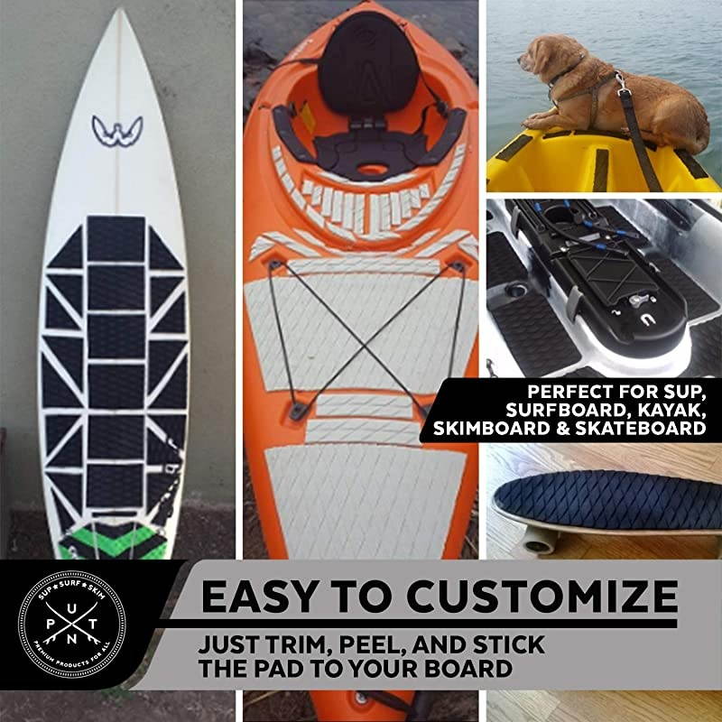 Slip Traction Mat - -Skid Marine Boat Flooring & Paddleboard Grip Pad - Versatile Mats for Paddle Board, Kayak, Surfboard, Skimboard, SUP & Deck Floor Padding - Customizable 3M EVA Foam Sheet