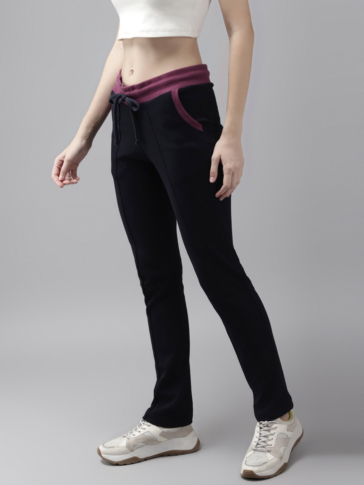 Cayman Navy Mid Rise Trackpants