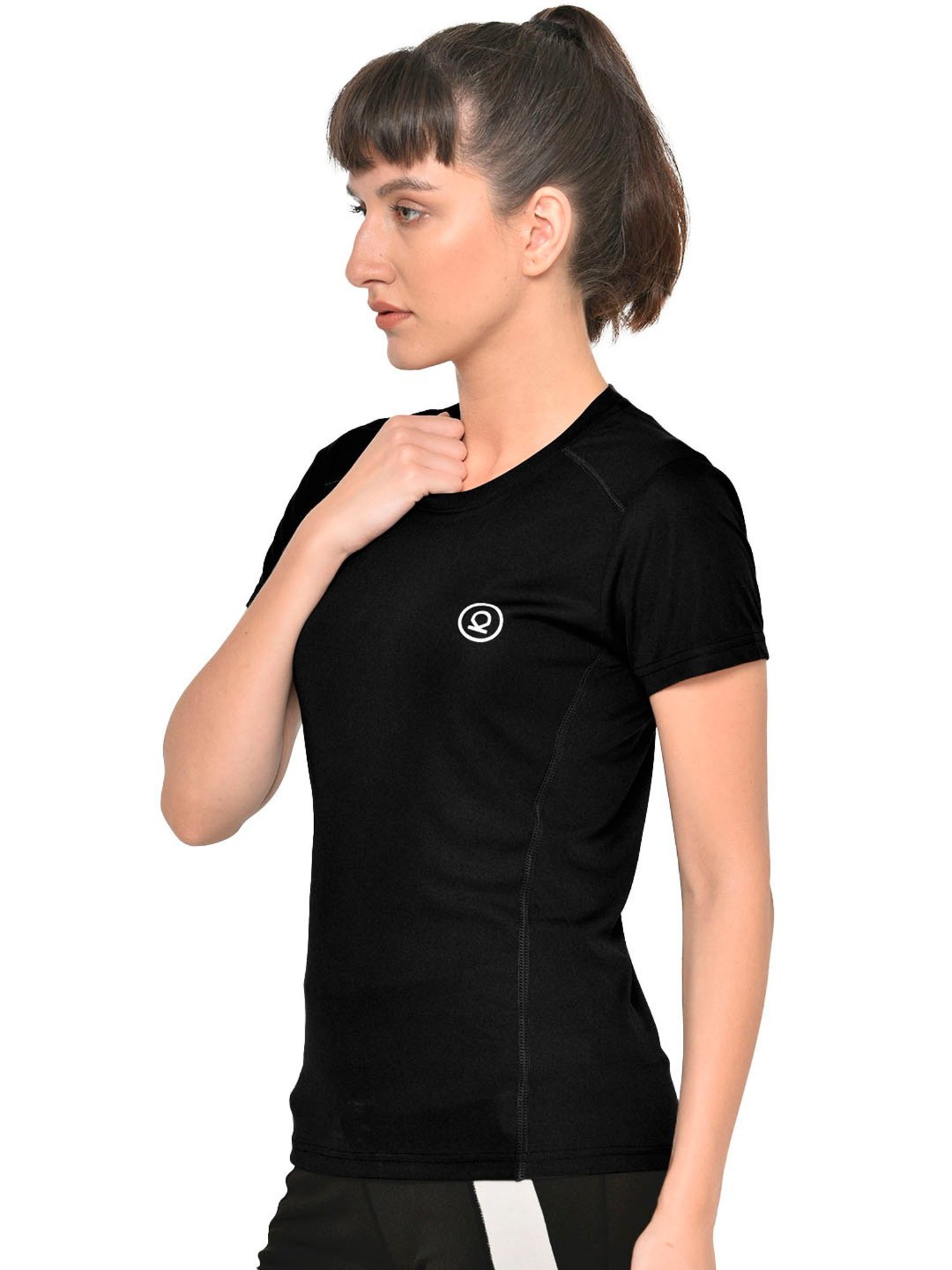 Chkokko Black Regular Fit T-Shirt