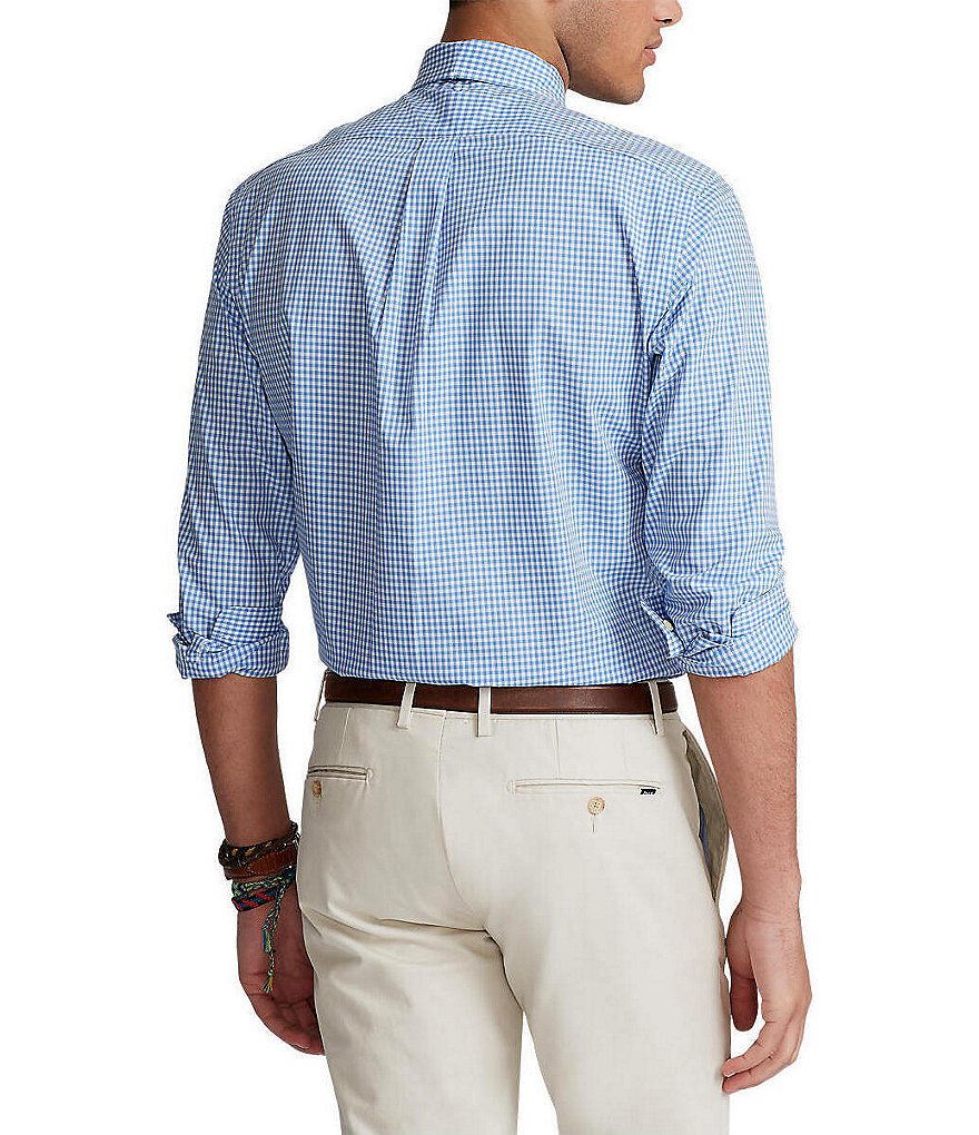Polo Ralph Lauren Classic-Fit Mini Check Poplin Long-Sleeve Woven Shirt