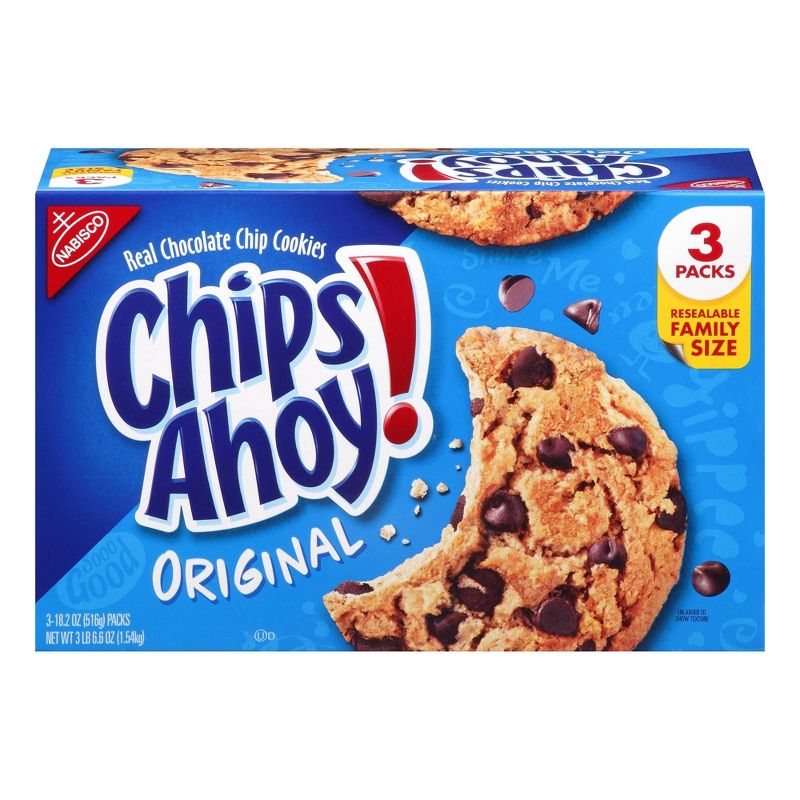 Nabisco Chips Ahoy! Original Chocolate Chip Cookies Family Size - 13.2oz/3pk