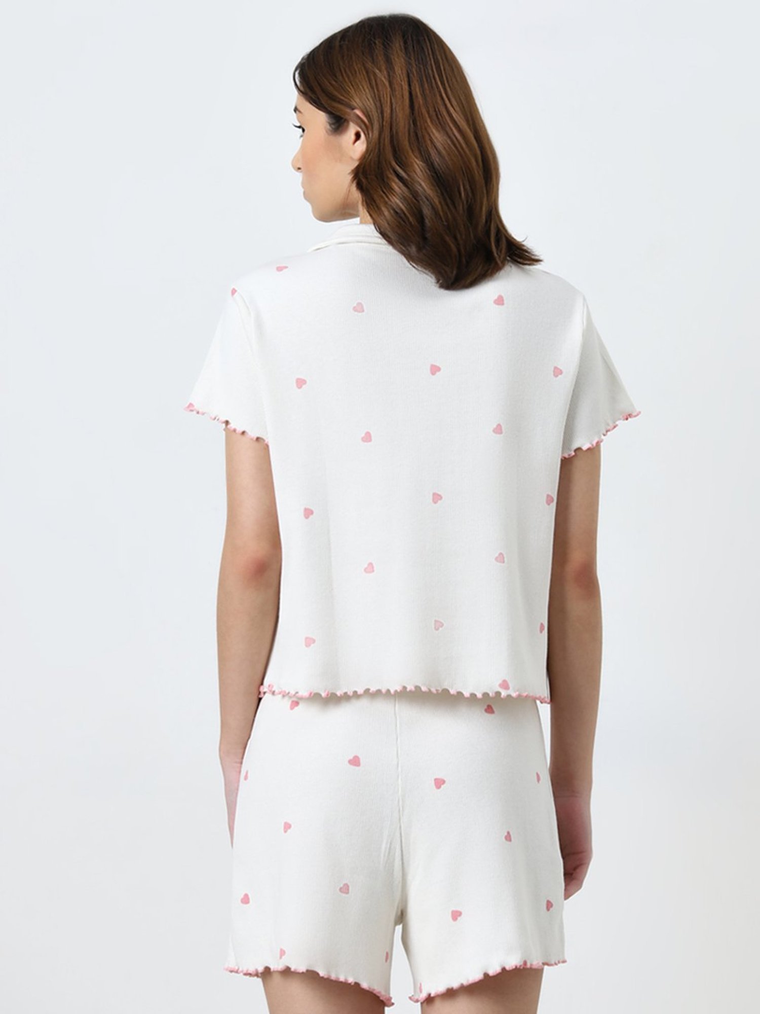 Superstar by Westside Off-White Printed Cotton Blend Shirt