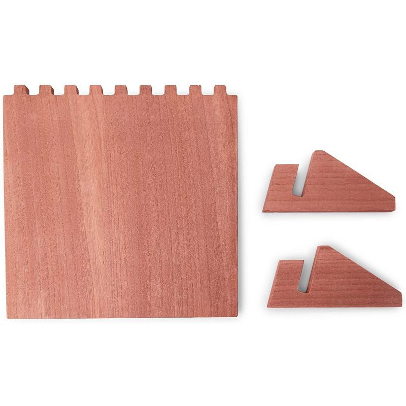 Farmlyn Creek 2-Pack Wood Necklace Display Stand, Wooden Plank Jewelry Organizer (9 x 10 x 5.5 In)