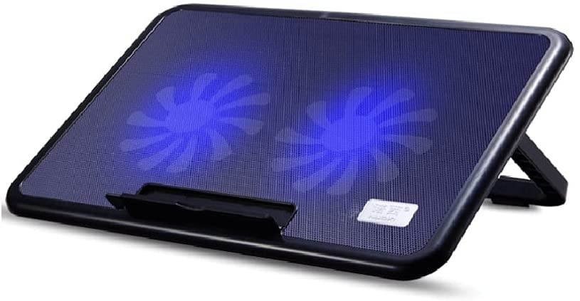 WPBOY Portable Laptop Radiator Fan Laptop Cooling Pad Laptop Radiator Base Bracket for Laptops 17 Inches and Below (Black)