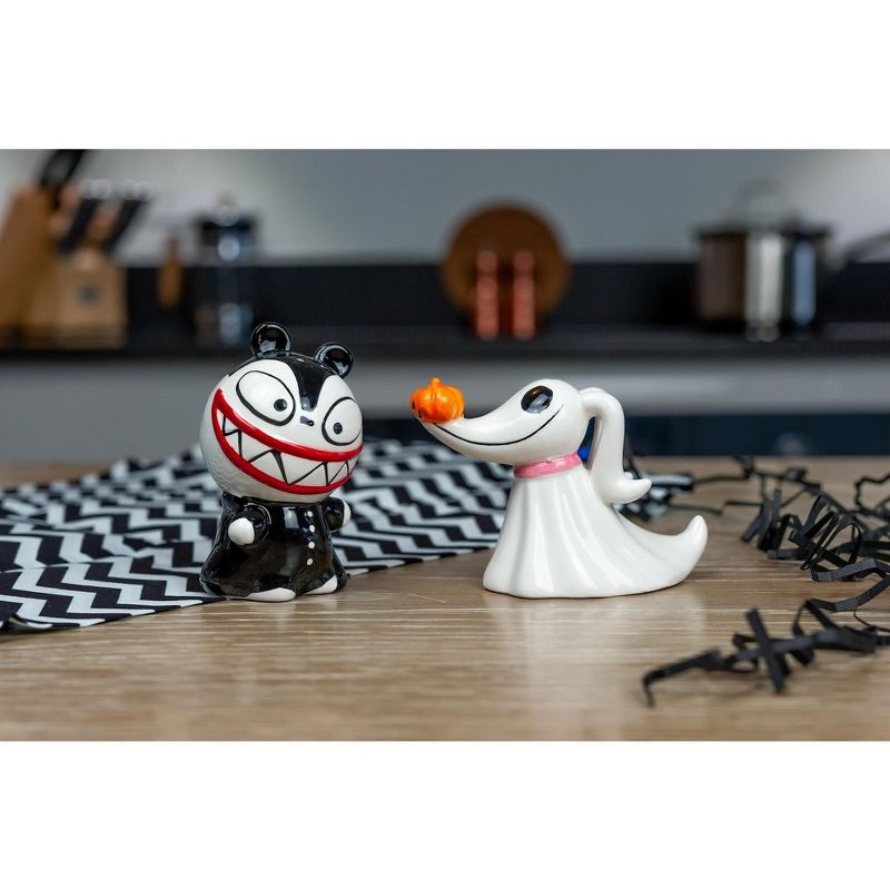 Seven20 Nightmare Before Christmas Scary Teddy & Zero Ceramic Salt & Pepper Shakers