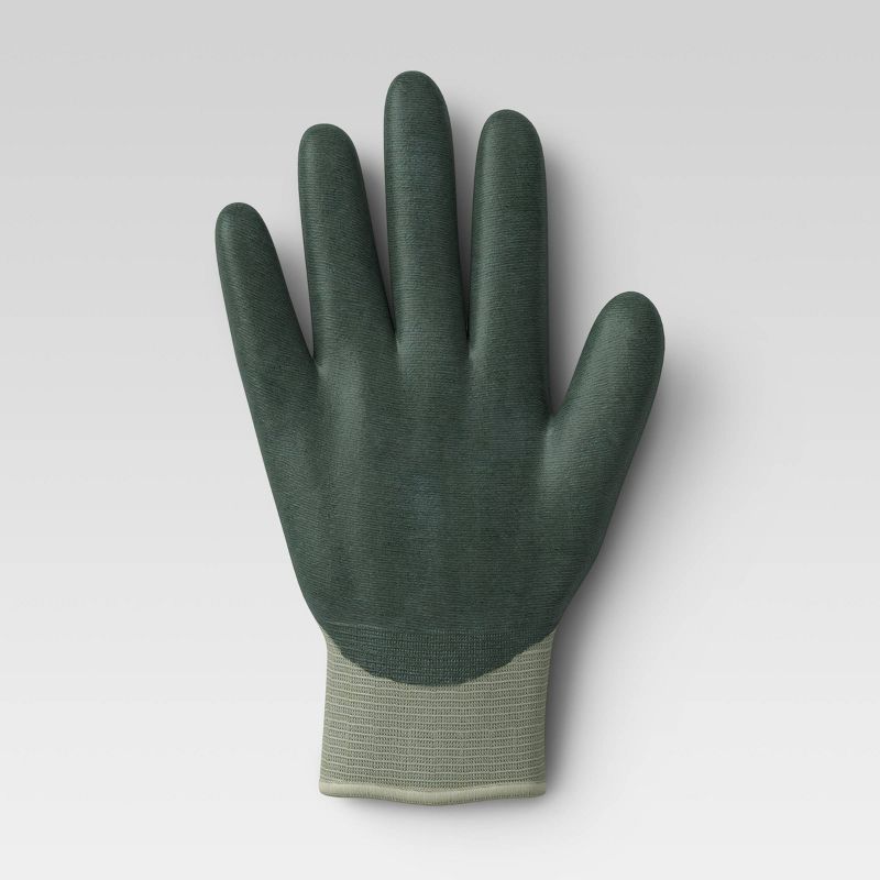 2pk M/L Bamboo Nitrile Gloves Green/Blue - Smith & Hawken™