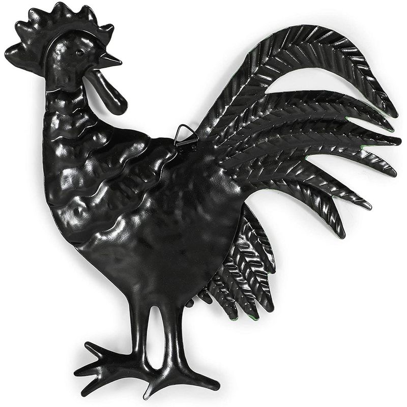 Farmlyn Creek 3 Pack French Country Metal Rooster Trio for Barn Home Wall Decor (11.5 In)