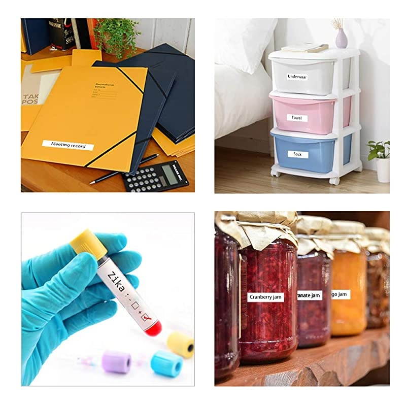 Compatible Label Tape Replacement for Brother PTouch Tze 231 Compatible with PTD210 PTD400 PT1880 047 x 26212mm x 8m Black on White10 Pack