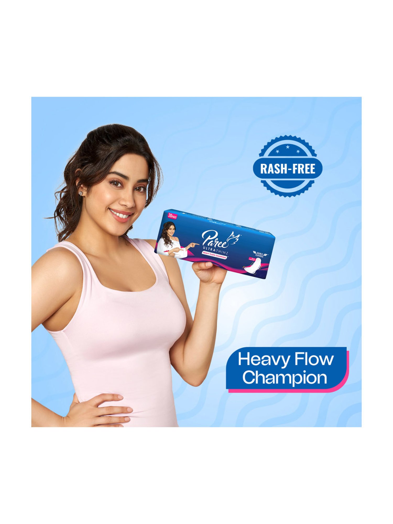 Paree Ultra Thinz Soft & Rash Free Sanitary Trifold XL Pads for Women - 30 Pcs Each (Pack of 2)