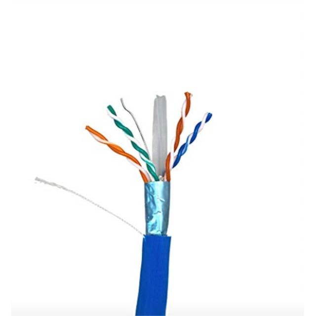 Micro Connectors, Inc. 1000 feet Augmented Cat6A 10GbE Solid UTP Box - Blue (TR4-570TBL)