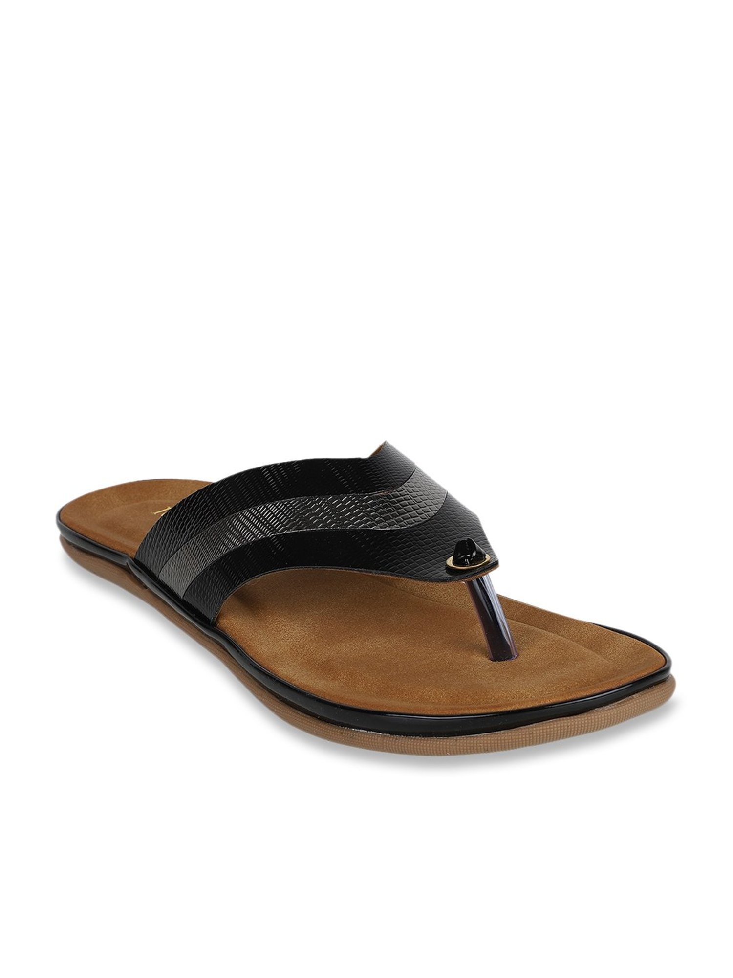 Iconics Women's Black Thong Sandals