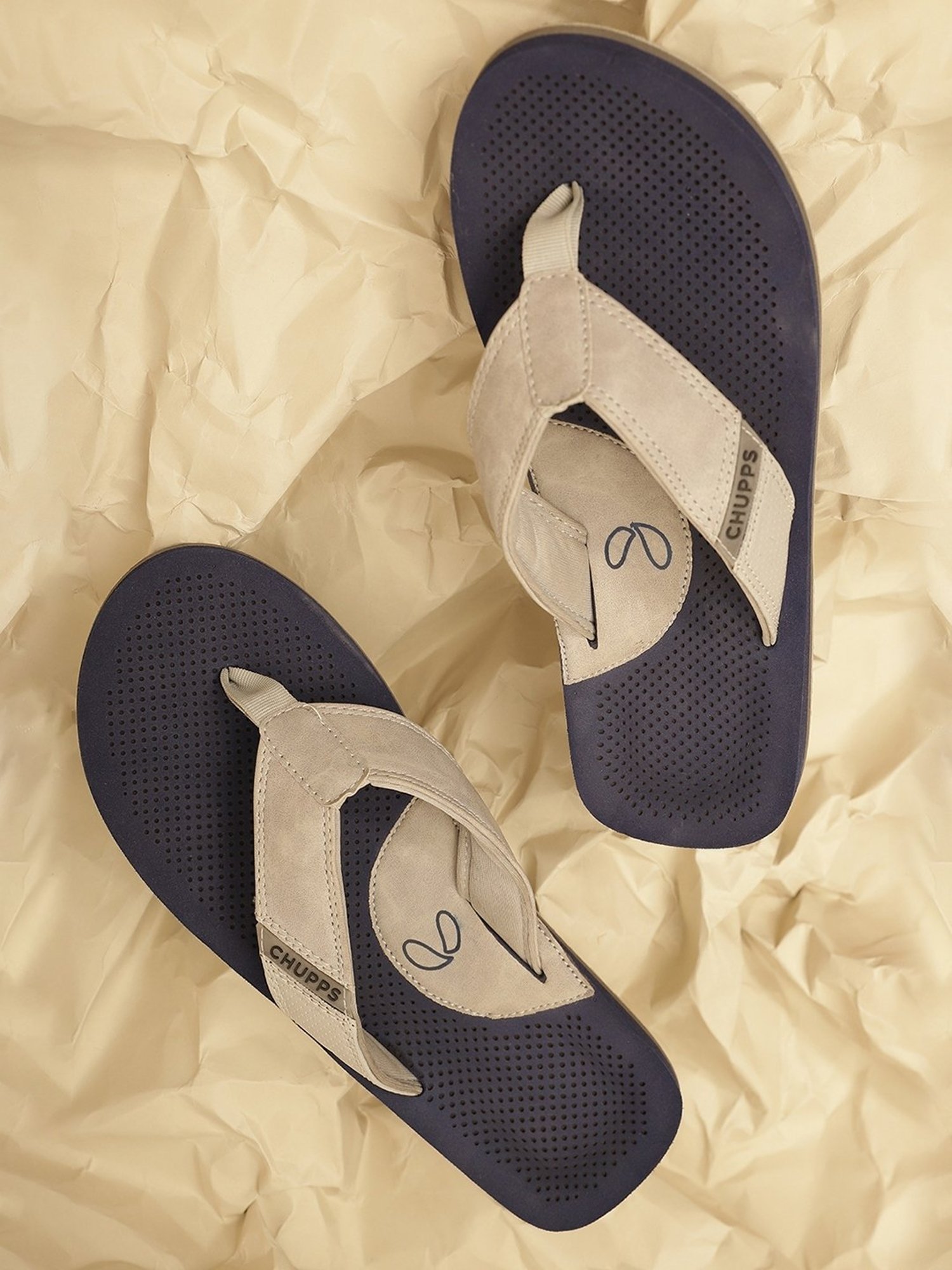 Chupps Men's Navy Flip Flops