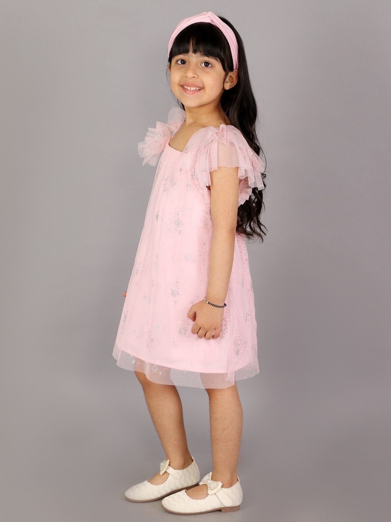 KidsDew Pink Embellished Casual Dress