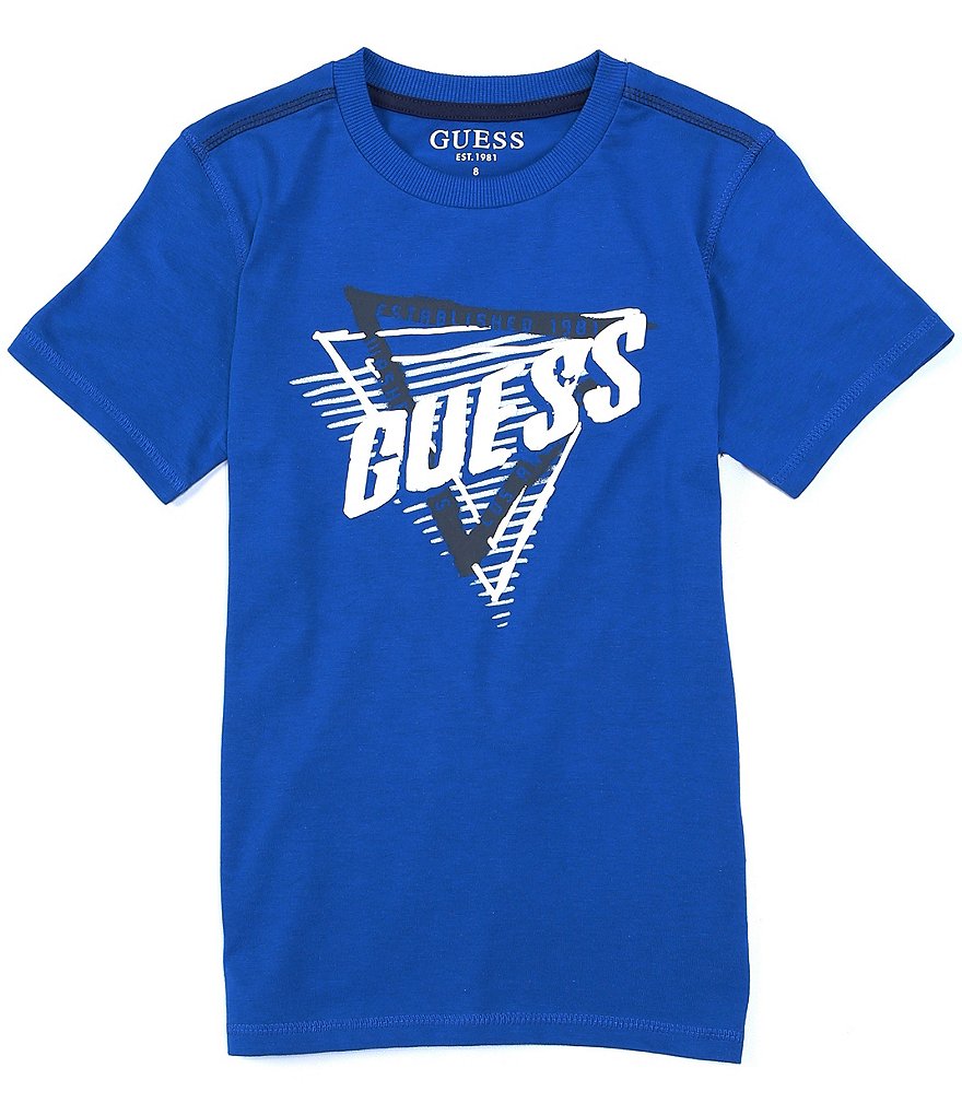Guess Big Boys 8-18 Short-Sleeve Overlap Logo Graphic Tee