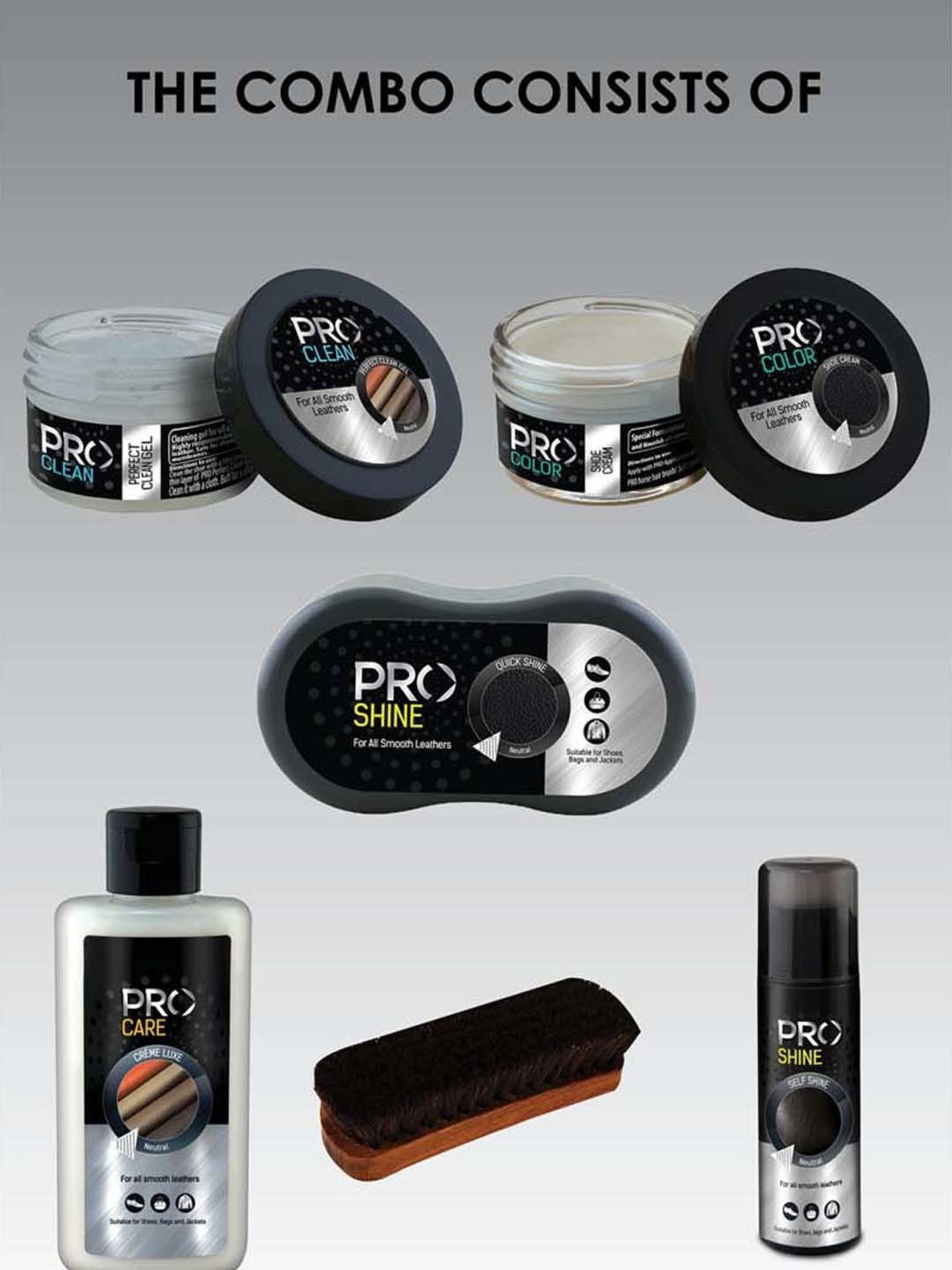 Pro Multicoloured Shoe Care Jumbo Combo (Pack of 6)