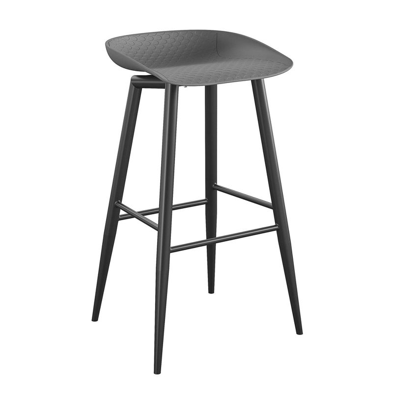 Riley 2pk Indoor/Outdoor Bar Stools - Charcoal - Novogratz
