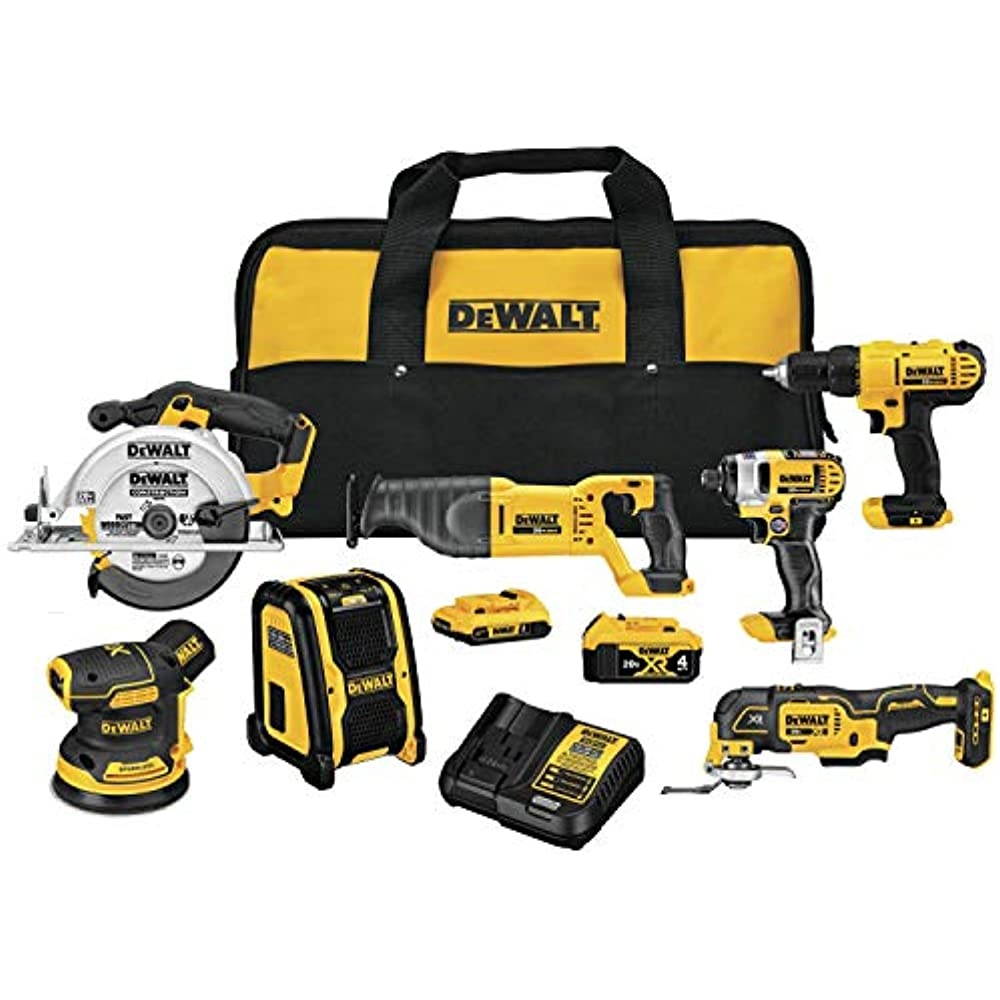 DEWALT 20V MAX Cordless Drill Combo Kit , 7-Tool (DCK771D1M1)