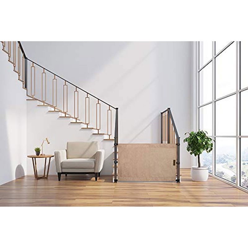 THE STAIR BARRIER 36 to 42 Inch Banister to Banister Portable Retractable Fabric Baby Kids Pet Safety Gate for Children, Dogs, and Cats, Crypton Blush