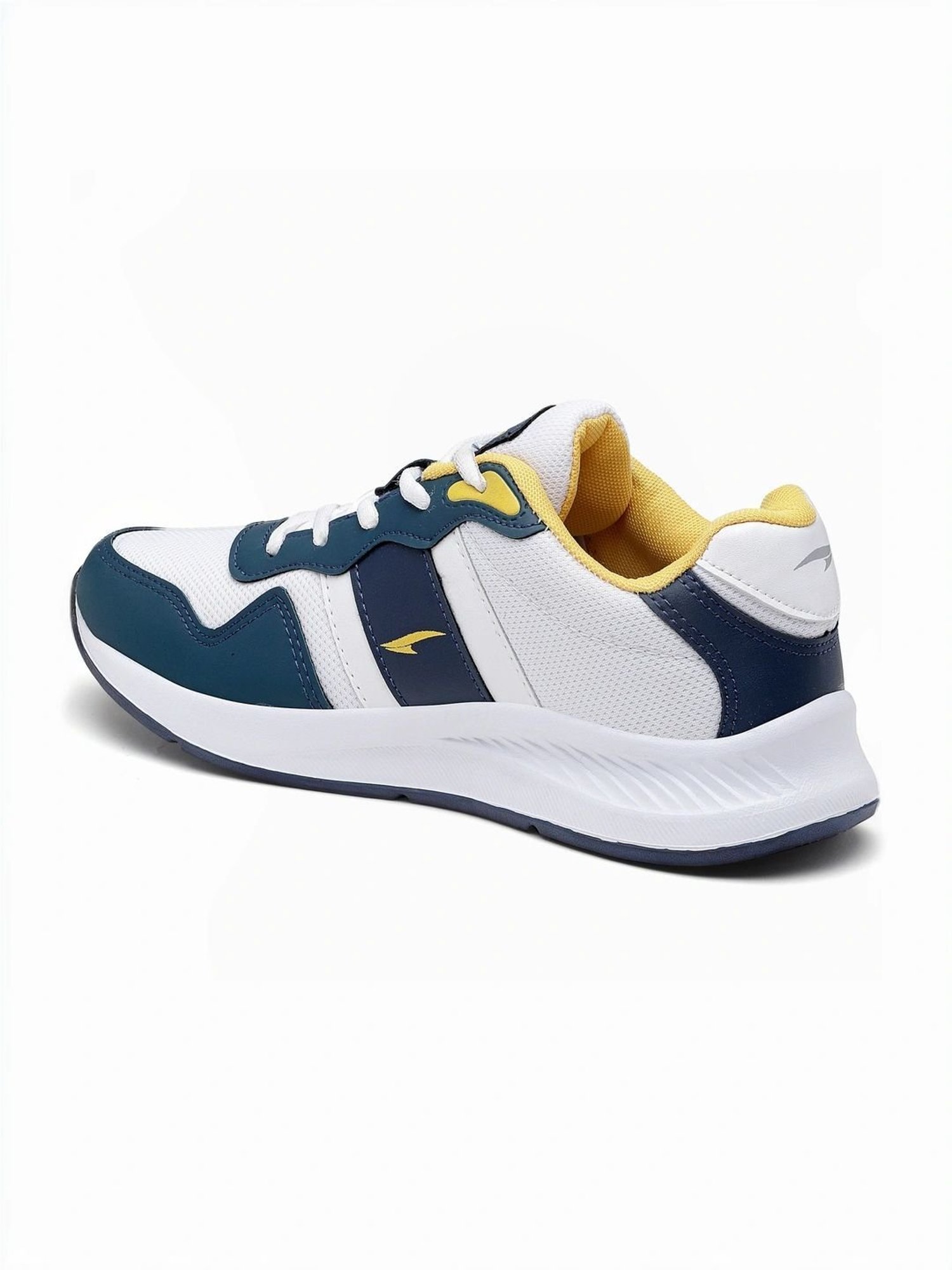 Asian Men's White & Navy Casual Sneakers