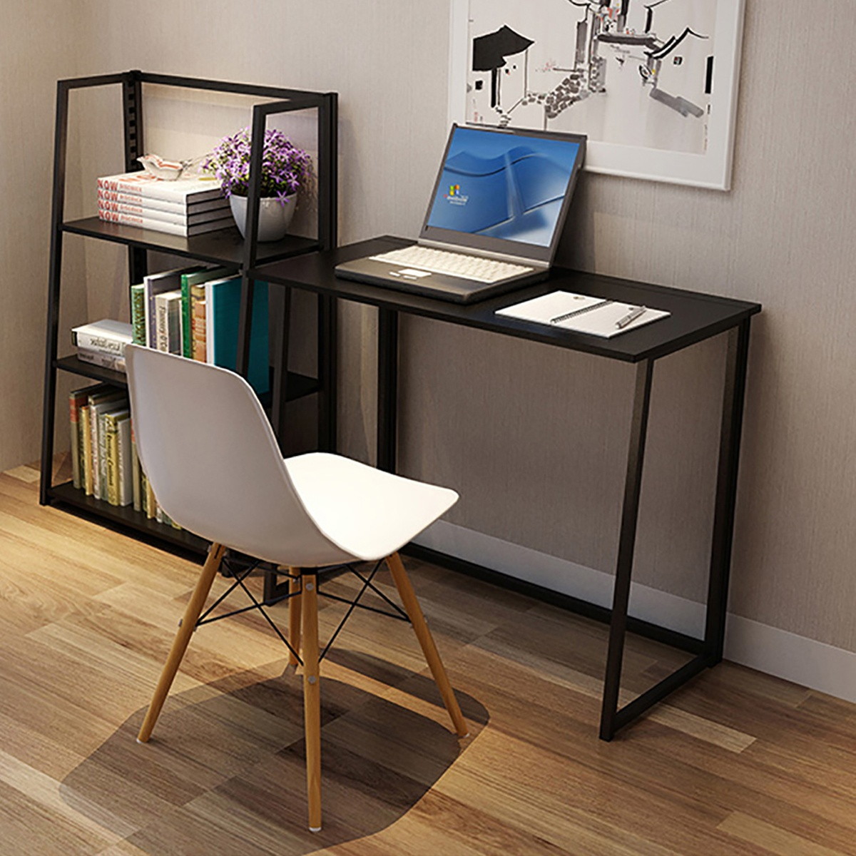 Foldable Computer Desk PC Laptop Table Study Workstation Wood Home Office 32"