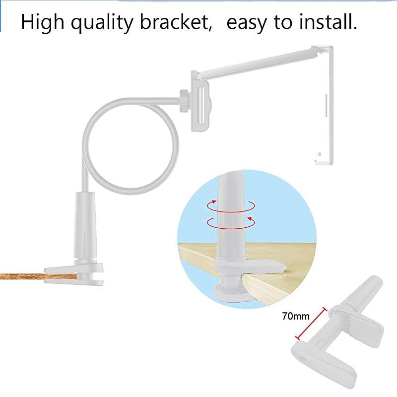 Phone Holder with 12 3D Curve Phone Screen MagnifierHD Screen Magnifier with Adjustable Clamp Lazy Phone Stand Phone Screen Amplifier Enlarger Compatible with for Smartphone Phone White