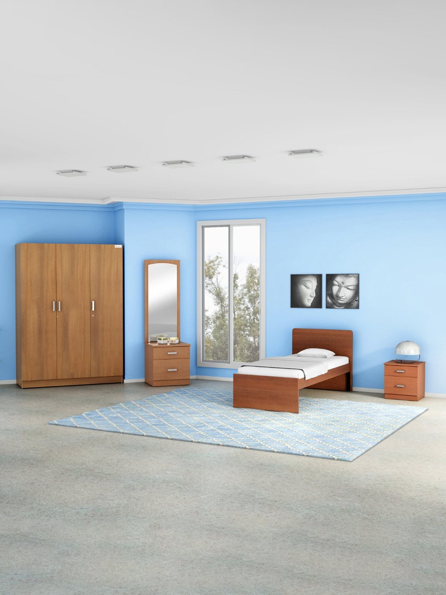 Nilkamal Riva Black Engineered Wood King Size Bed with Storage