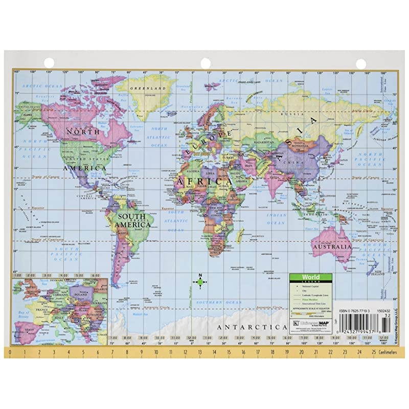 s United StatesWorld Notebook Map