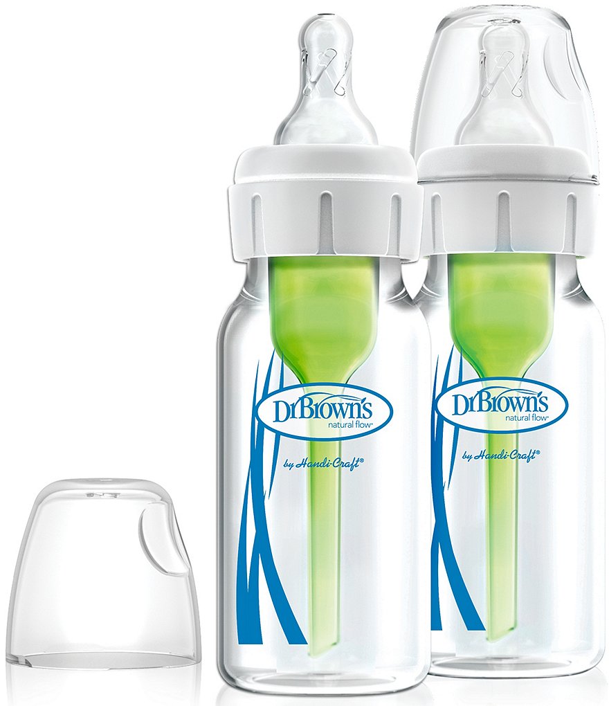 Dr. Brown's Options+&trade; Anti-Colic Narrow 4oz Glass Baby Bottles 2-Pack