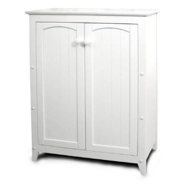 catskill craftsmen double door kitchen cabinet, white