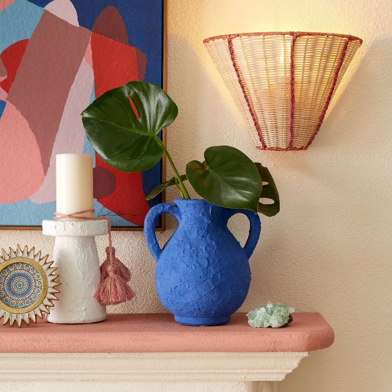 Woven Sconce Natural with Trim (Includes Light Bulb) Brown - Opalhouse™ designed with Jungalow™